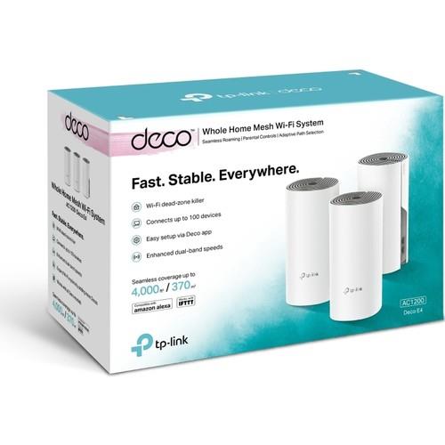 En ucuz TP-LINK DECO E4 MESH EV WIFI SISTEM 3"Lü PAKET